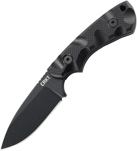 CRKT Siwi Knife Black G10 Handle Black SK5 Carbon Steel Plain Edge 2082