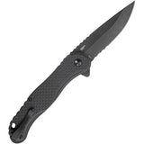 CRKT Taco Viper Linerlock Black GRN Folding Stainless Serrated Clip Point 2267