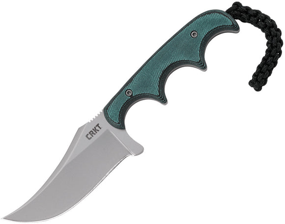 CRKT Minimalist Persian Black & Green Neck Knife + Sheath 2379
