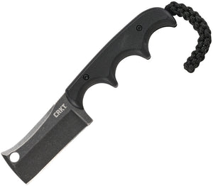 CRKT Minimalist Cleaver Blackout Fixed Blade Neck Knife 2383k
