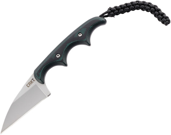 CRKT Folts Minimalist Fixed Blade Green Micarta Handle Knife with Black Sheath 2385
