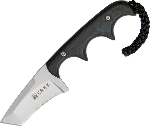 CRKT Folts Minimalist Tanto Fixed Blade Black & Green Micarta Handle Knife 2386