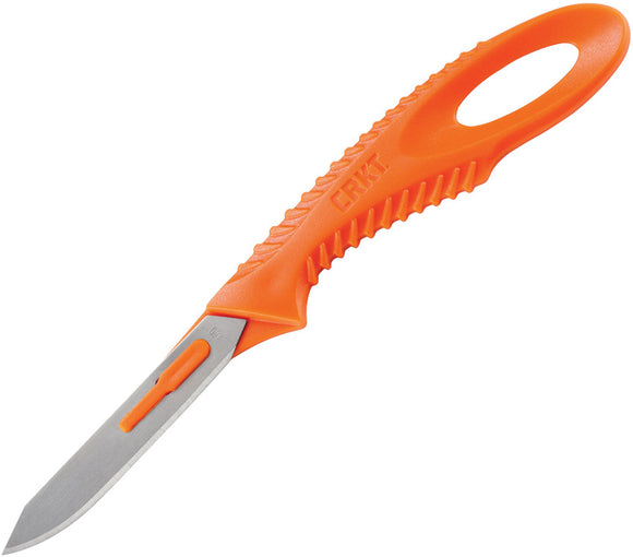CRKT Set of 4 Precision Disposable Kit Hunting Orange ABS Knives + Gloves 2393H