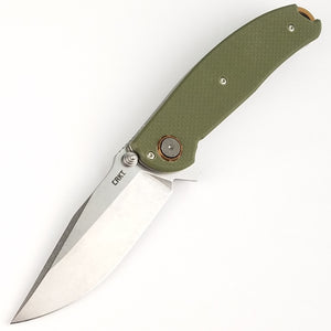 CRKT Butte Deadbolt Lock OD Green G10 Folding D2 Steel Drop Pt Pocket Knife 2471