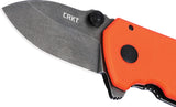 CRKT Squid Compact Framelock Orange G10 & Stainless Folding D2 Steel Knife 2486