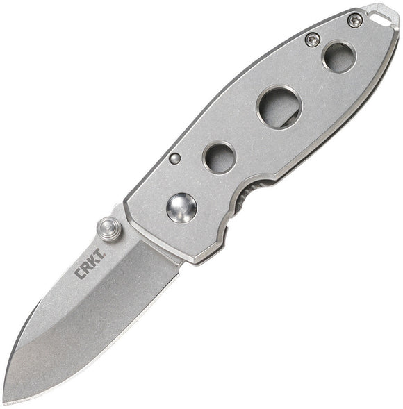 CRKT Squid Framelock Gray Stainless Folding 8Cr14MoV Spear Pt Pocket Knife 2491