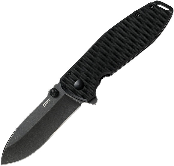 CRKT Squid XM Framelock Black A/O Folding Pocket Knife Black G10 D2 Steel 2495K
