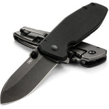 CRKT Squid XM Framelock Black A/O Folding Pocket Knife Black G10 D2 Steel 2495K