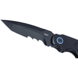 CRKT A.B.C. Linerlock A/O Black G10 Folding 12C27 Serrated Pocket Knife 2606