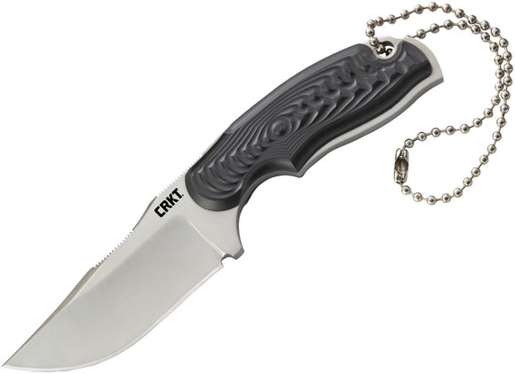 CRKT Civet Fixed Bowie Blade Black GRN Handle Neck Knife with Kydex Sheath 2805