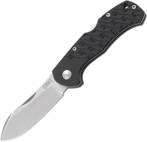 CRKT Noma Compact Folding Stainless Drop Pt Blade Black GRN Handle Knife 2814