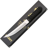 CRKT Shinbu Fixed Stainless Tanto Blade Black Wrapped Handle Knife + Sheath 2915