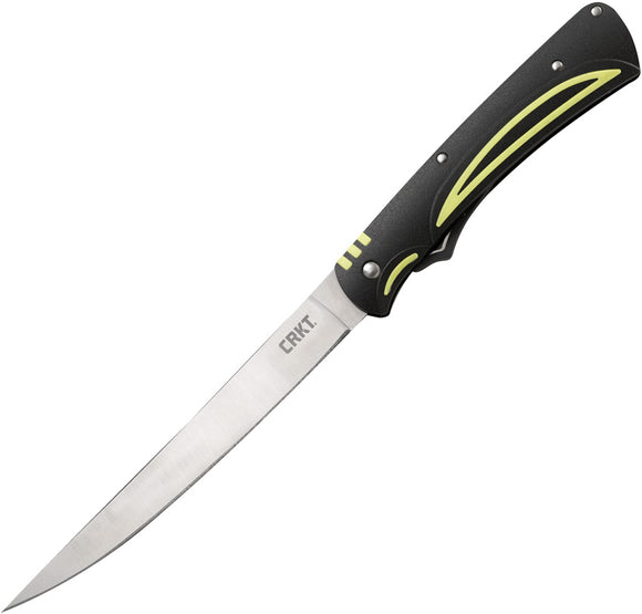 CRKT Clark Fork Fixed Stainless Fillet Blade Black GRN Handle Handle Knife 3085