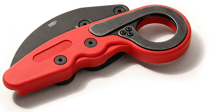 CRKT Provoke Kinematic Red/Orange Karambit 1.4116 Stonewash