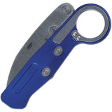 CRKT Provoke Kinematic EDC Blue Aluminum Folding D2 Steel Pocket Knife 4050