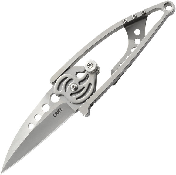 CRKT Snap-Lock Mechanism Folding Drop 180 Degree Blade Gray Handle Knife 5102N