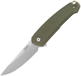 CRKT Tueto Linerlock Green OD A/O Assisted Open Folding Knife 5325