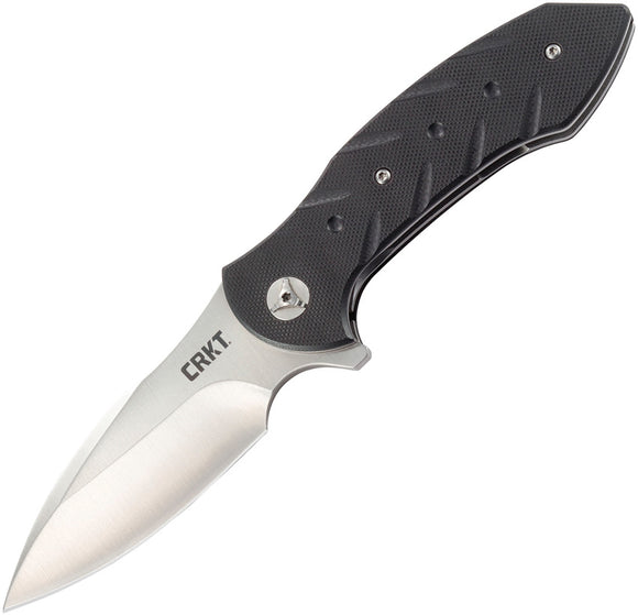 CRKT Terrestrial Linerlock Black G10 Drop Pt Folding Pocket Knife 5370