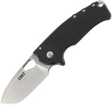 CRKT Batum Folding Stainless Drop Pt Blade Black Textured G10 Handle Knife 5453