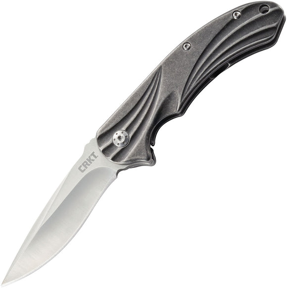CRKT Williwaw Framelock Black Stonewash Stainless Handle Folding Knife 6016