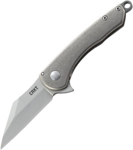 CRKT Jettison Framelock Folding Wharncliffe Blade Titanium Handle Knife 6120