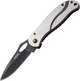 CRKT Pazoda Framelock Folding Gray Clip Pt Blade Stainless Handle Knife 6480K