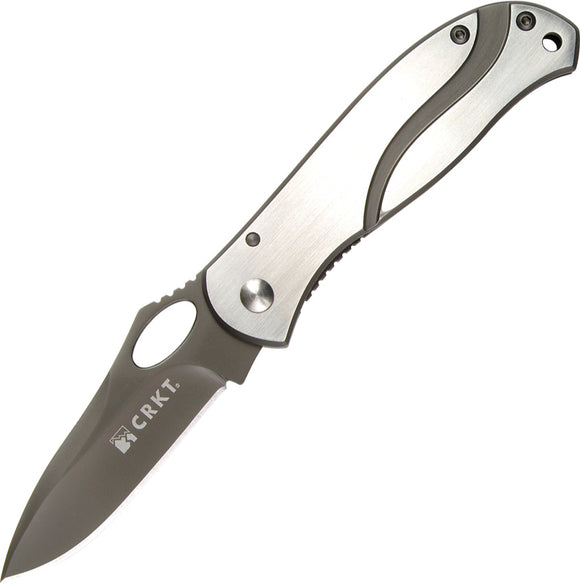 CRKT Pazoda Framelock Folding Black Titanium Blade Stainless Handle Knife 6480