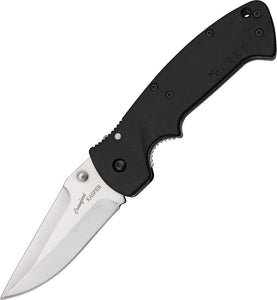 CRKT Crawford Kasper Black Folding Knife - Plain Edge - 6773sz