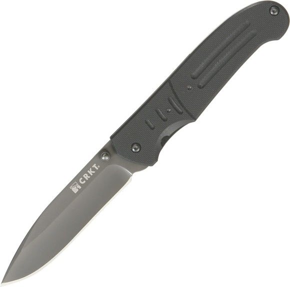 CRKT Ignitor T OutBurst A/O Folding Gray Drop Blade Black G10 Handle Knife 6860