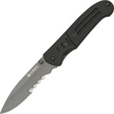 CRKT Ignitor T OutBurst A/O Folding Serrated Blade Black G10 Handle Knife 6865