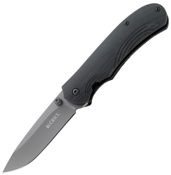 CRKT Incendor Standard Edge A/O Folding Drop Blade Black G10 Handle Knife 6870