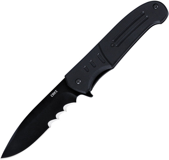 CRKT Ignitor Linerlock Black A/O G10 Folding 8Cr13MoV Steel Pocket Knife 6885