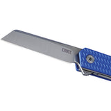 CRKT CEO Microflipper Linerlock Blue Aluminum Folding 12C27 Pocket Knife 7083