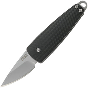CRKT Dually Slip Joint Black GRN Folding 5Cr15MoV Stainless Drop Pt Pocket Knife 7086C