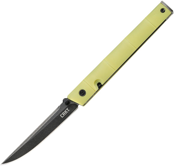 CRKT CEO Linerlock Bamboo Folding Pocket Knife 7096ygk