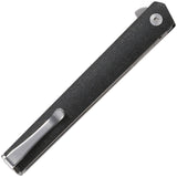 CRKT CEO Linerlock Black Folding Pocket Knife Black GRN AUS-8 Stainless 7097
