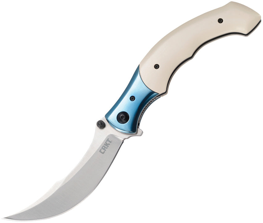 CRKT Ritual Linerlock Ivory Micarta A/O Assisted opening Folding Knife ...