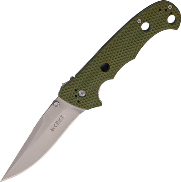 CRKT Hammond Cruiser Folding Green Knife - Straight Blade - 7904DG