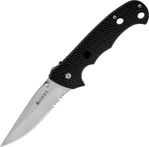 CRKT Hammond Cruiser Folding Knife Matte Black Combo Edge 7914