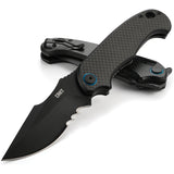 CRKT P.S.D. Linerlock Black A/O Assisted Open Veff Serrated Folding Knife 7920k