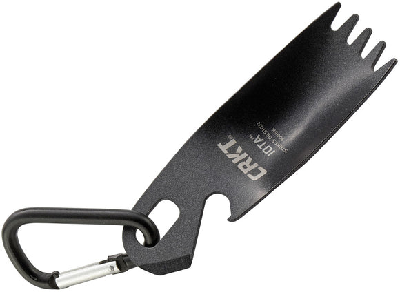 CRKT Iota Black Stainless Construction Cutter & Opener Multi-Tool Keychain 9085K