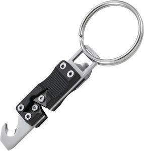 CRKT Microtool & Carbide Knife Sharpener Black Aluminum Multi-Tool Keyring 9096