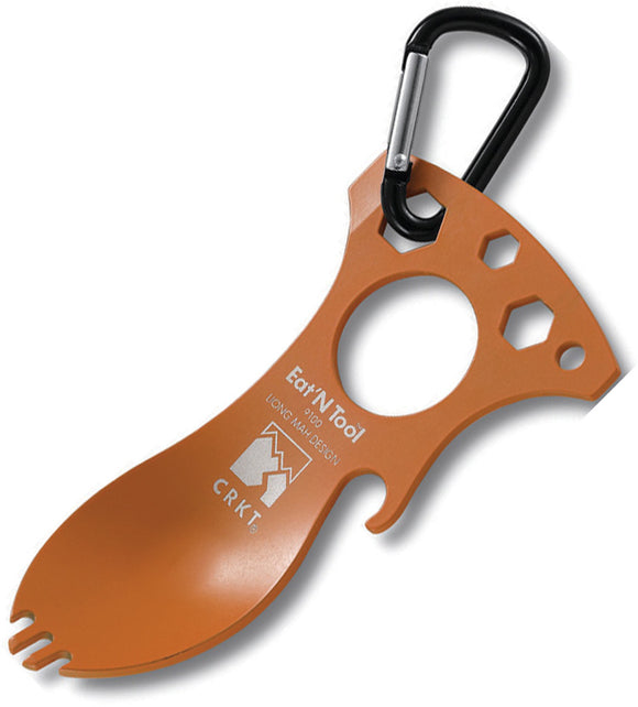 CRKT Eat'n Tool Tactical Spork Spoon Fork Tangerine Orange Multitool 9100TC