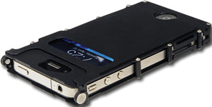 CRKT iNoxCase for iPhone 4 and 4s. Black finish stainless steel casing INOX4K2