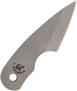 Calvin Richardson Tick Bite Gray Fixed Blade Neck Knife + Sheath K01