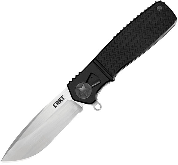 CRKT Homefront EDC Folding Stainless Drop Pt Blade Black GRN Handle Knife 250KXP