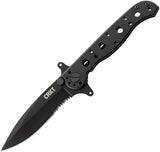 CRKT M21 10KSF Framelock Folding Serrated Blade Black Handle Knife M2110KSF