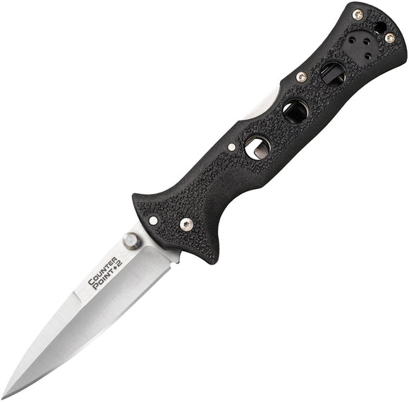 Cold Steel Counter Point 2 Lockback Black Griv-Ex Folding AUS-8A Knife 10AC