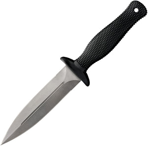 Cold Steel Counter Tac I Stainless Fixed Dagger Blade Black Handle Knife 10BCTL