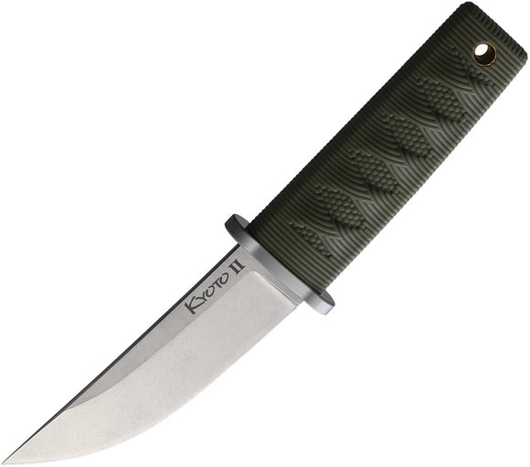 Cold Steel Kyoto II OD Green 8Cr13MoV Stainless Clip Pt Fixed Blade Knife 17DBODSW